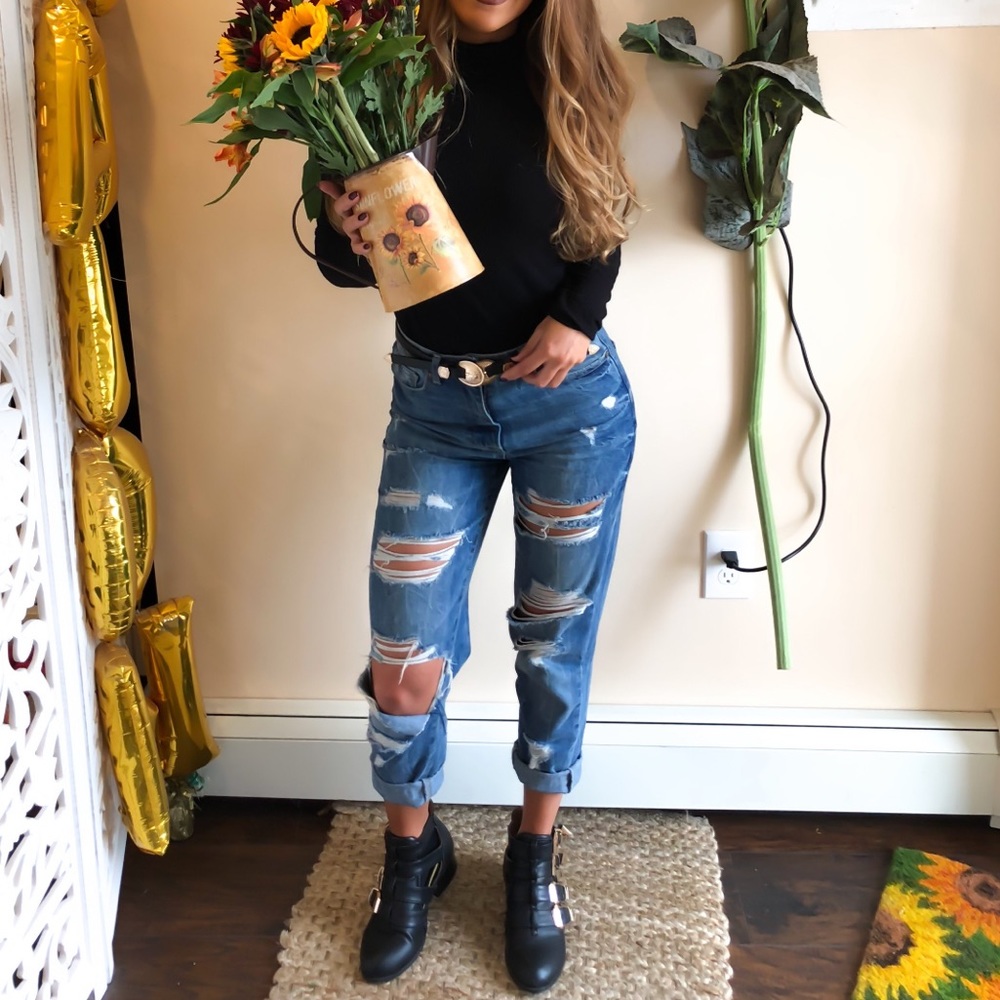ASOS Parisian Jeans | High Rise Distressed Mom Jeans